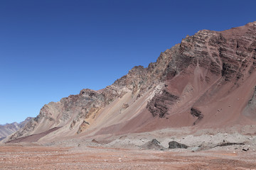 Sandy and rocky mountains