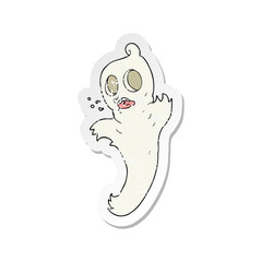 retro distressed sticker of a cartoon ghost