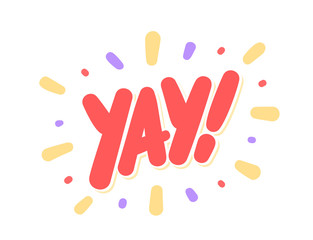 Yay. Vector lettering banner.
