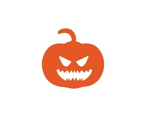 halloween pumpkins logo vector