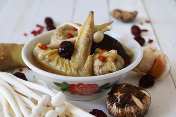 Chinese cuisine, Chicken soup with mushroom