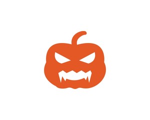 halloween pumpkins logo vector