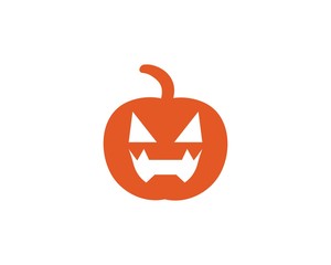 halloween pumpkins logo vector