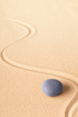 Fototapeta na wymiar zen meditation or yoga background with blue round stone for focus and concentration for spiritual balance harmony and purity.