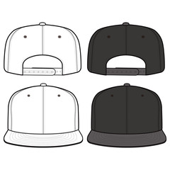 SNAPBACK Cap Fashion flat vector mockup design