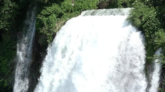 Marmore falls, Cascata delle Marmore, in Umbria, Italy. The tallest man-made waterfall in the world.