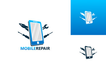 Mobile Repair Logo Template Design Vector, Emblem, Design Concept, Creative Symbol, Icon