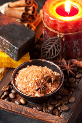 Chocolate (coffee) spa products and aromatherapy
