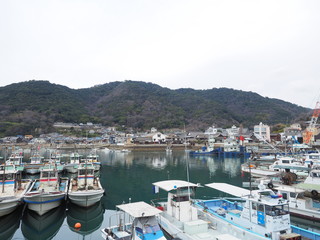 鞆の浦　町並み　鞆の港