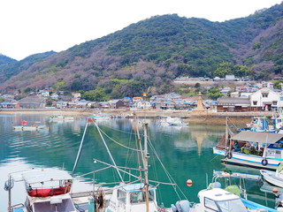 鞆の浦　町並み　鞆の港