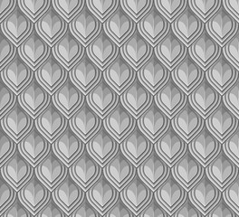 Vector seamless pattern with steel scales or lamellar armour imitation