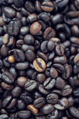 Roasted coffee beans background