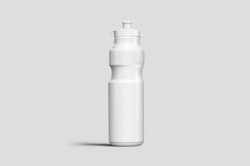 White blank plastic Sipper Bottle for Mock up and template design. 3D rendering 