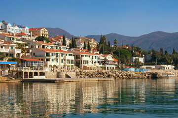 Naklejka premium View of Herceg Novi town on sunny winter day. Montenegro