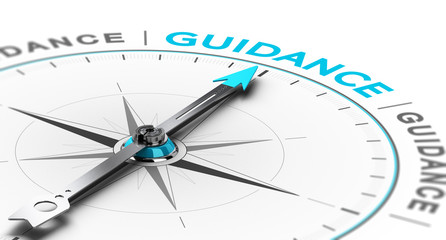 Esoteric or Spiritual Guidance. Abstract Compass Concept.