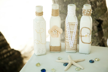 beach wedding and decoration.