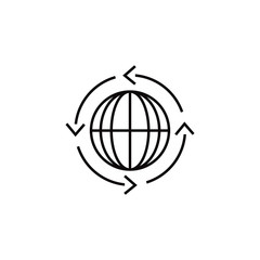 World Globe line icon