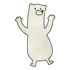 quirky hand drawn cartoon polar bear