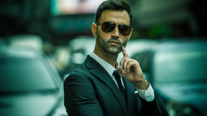 Businessman in chinatown