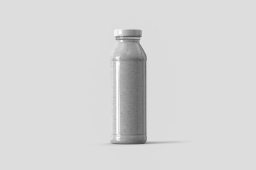 Juice Bottle Mock up isolated on white with clipping path.High resolution photo.