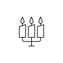 Candle line outline icon