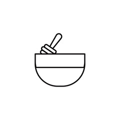 Mortar and pestle line icon