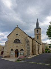 Fototapeta na wymiar Église d'Aumont-Aubrac, Lozère , Occitanie, France
