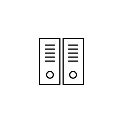 Ring binder, office file folders line icon