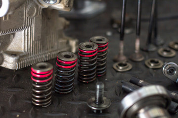 Parts of the motorcycle was arranged for easy to repair.