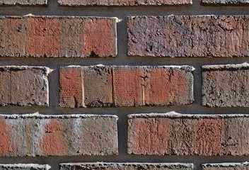 Red brickwork close-up from the front