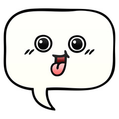 gradient shaded cartoon speech bubble