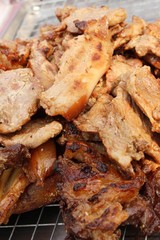 Roasted pork is delicious at street food