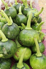 Fresh pumpkin for cooking in the market