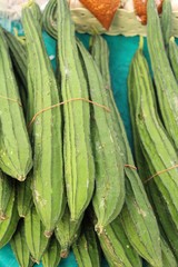 Fototapeta premium luffa acutangula for cooking at street food