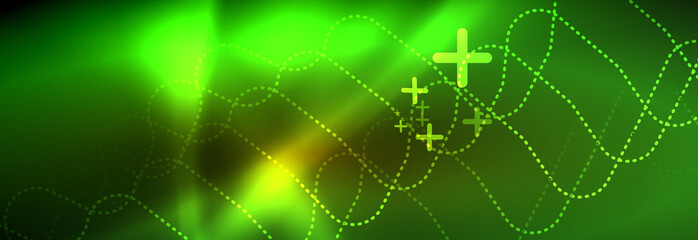 Shiny neon lights background, techno design, modern wallpaper for your project