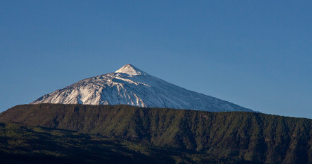 big view to the mountain with Snow