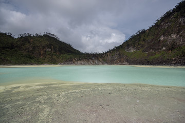 White Crater is a natural wonder in Indonesia visited by domestic and foreign tourists. 