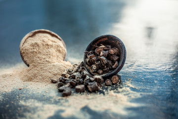 Popular Indian & Asian ayurvedic organic herb musli or Chlorophytum borivilianum or Curculigo...