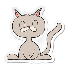 sticker of a cartoon cat
