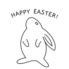 cartoon bunny. Use for web, stickers, icon or logo