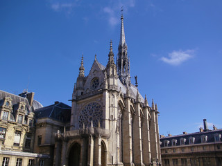 Naklejka na ściany i meble Exterior of the Sainte Chapelle in Paris, France