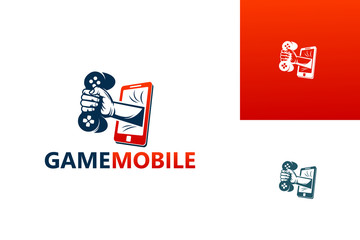 Games Mobile Logo Template Design Vector, Emblem, Design Concept, Creative Symbol, Icon