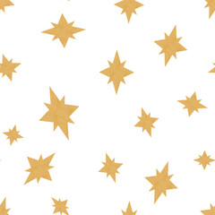 Gold star seamless pattern