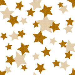 Gold star seamless pattern