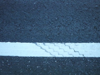 Fototapeta premium Closed up at the asphalt road surface. It's looking new and clean with out any vehicle.