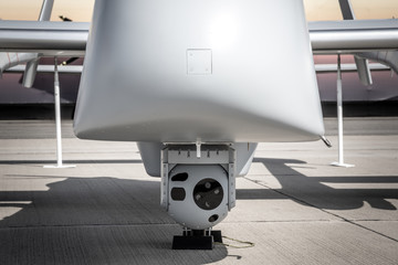 Multi-Sensor surveillance camera pod military drone