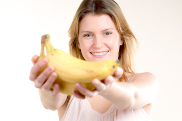 cute girl with a banana