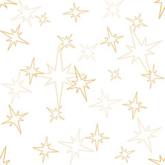 Gold star seamless pattern