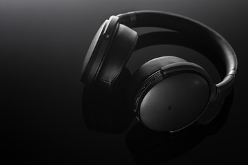  headphones on black
