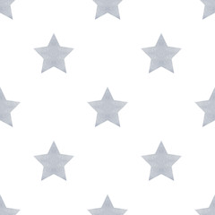 Obraz premium Silver star seamless pattern